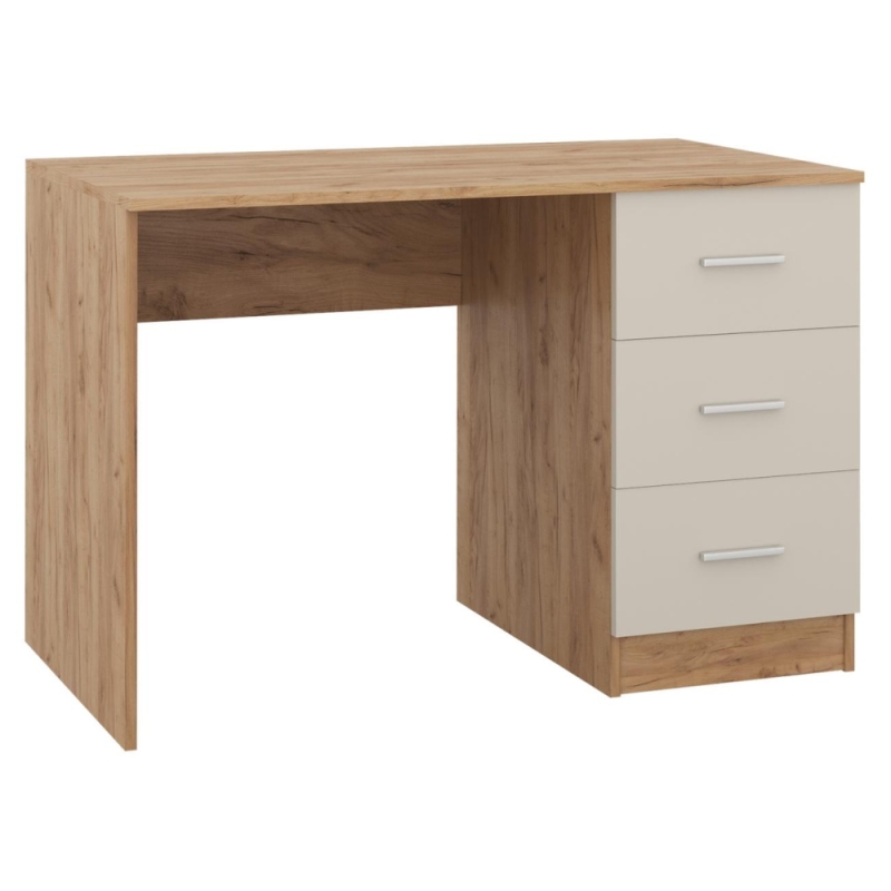 Письменный стол Бишоп 3 дуб крафт золотой / кашемир