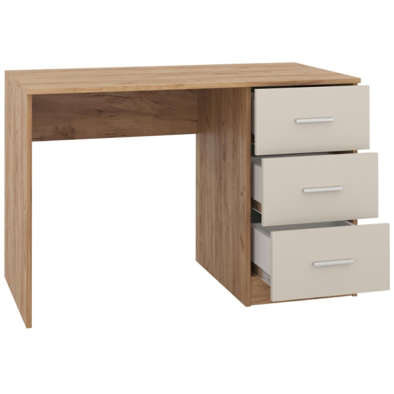 Письменный стол Бишоп 3 дуб крафт золотой / кашемир