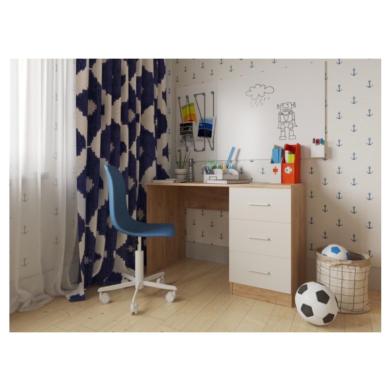 Письменный стол Бишоп 3 дуб крафт золотой / кашемир