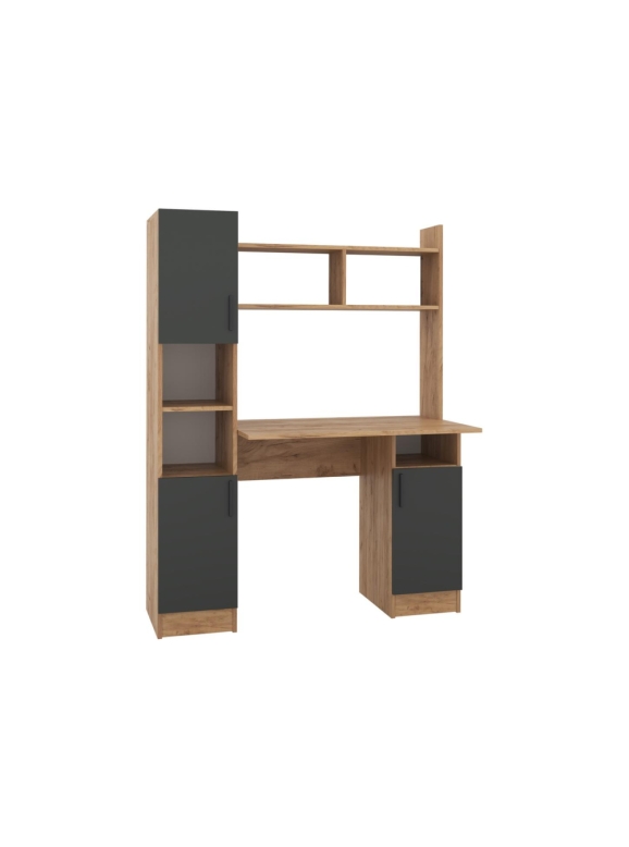 Письменный стол Бишоп 6 123х57х160 дуб крафт золотой / антрацит