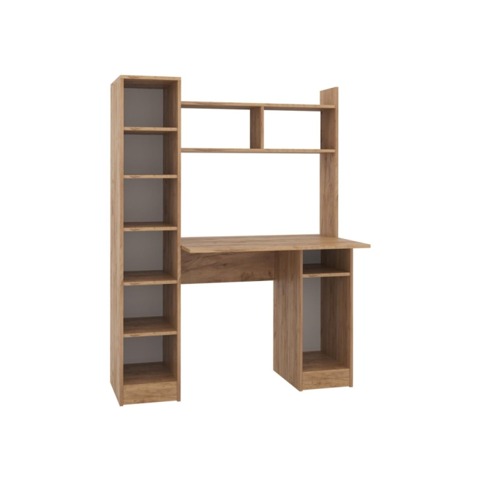 Письменный стол Бишоп 6 123х57х160 дуб крафт золотой / антрацит