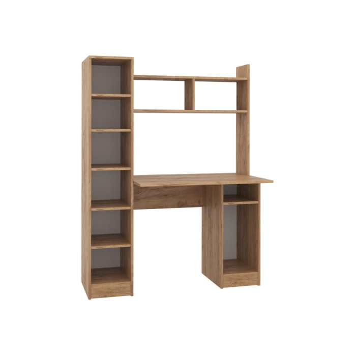 Письменный стол Бишоп 6 123х57х160 дуб крафт золотой / кашемир