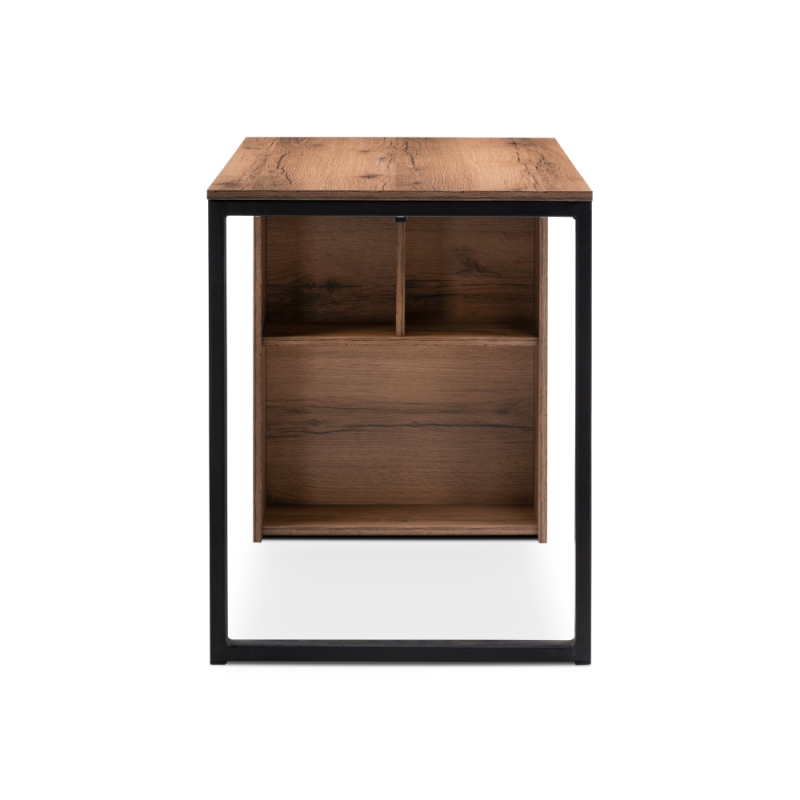 Письменный стол Битти Лофт 116х60х75 дуб делано темный / черный матовый