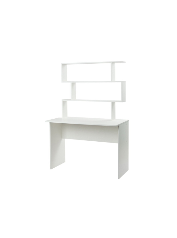 Письменный стол Дижон с надстройкой 110х55х161 белое тиснение