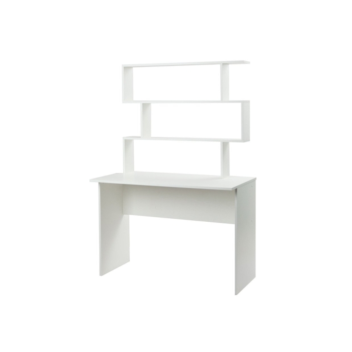 Письменный стол Дижон с надстройкой 110х55х161 белое тиснение