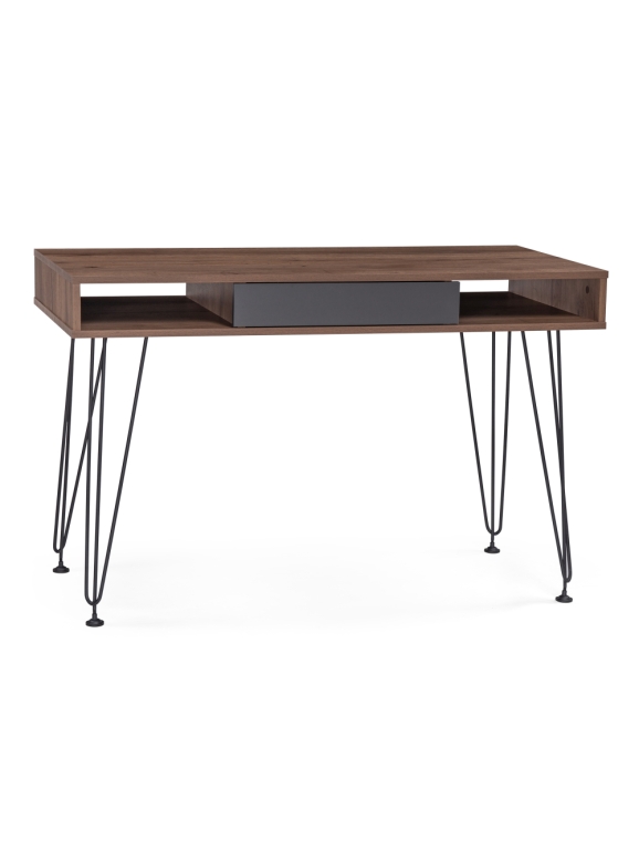 Письменный стол Хиргра 120х60х77 дуб табачный / графит / черный