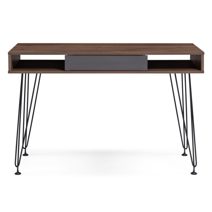 Письменный стол Хиргра 120х60х77 дуб табачный / графит / черный