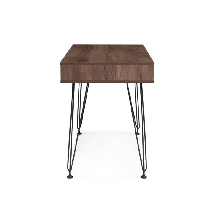 Письменный стол Хиргра 120х60х77 дуб табачный / графит / черный