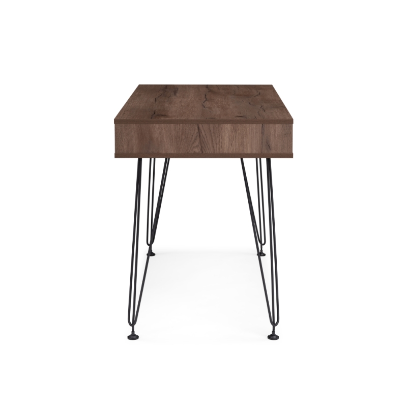 Письменный стол Хиргра 120х60х77 дуб табачный / графит / черный