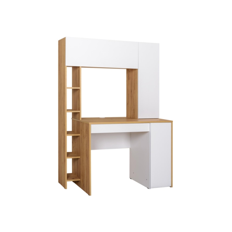 Письменный стол Комфорт 12.71 116,7х60,2х165,4 дуб золотой craft / белая аляска