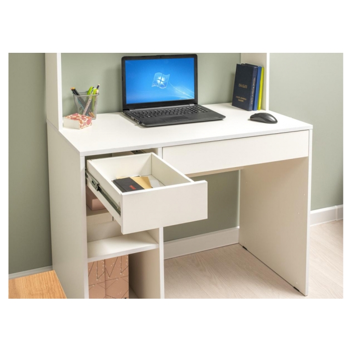 Письменный стол Комфорт 12.77 F белый РЕ шагрень