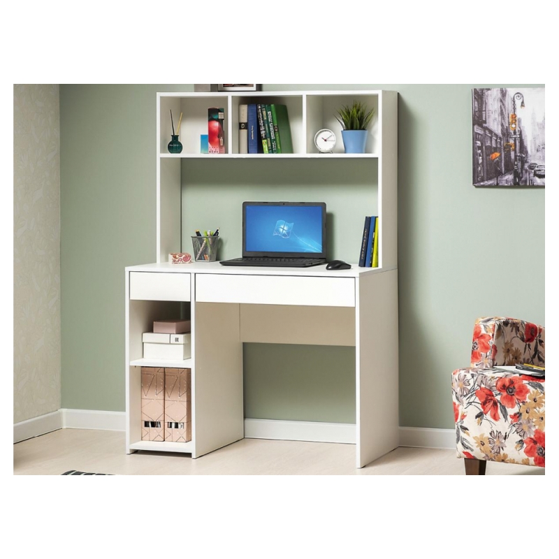 Письменный стол Комфорт 12.77 F белый РЕ шагрень