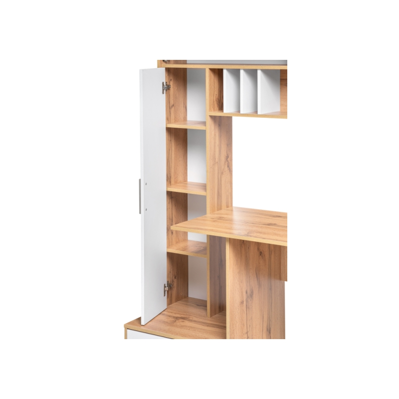 Письменный стол Лайт 03.243 150х57х180 дуб золотой (craft) / белый премиум