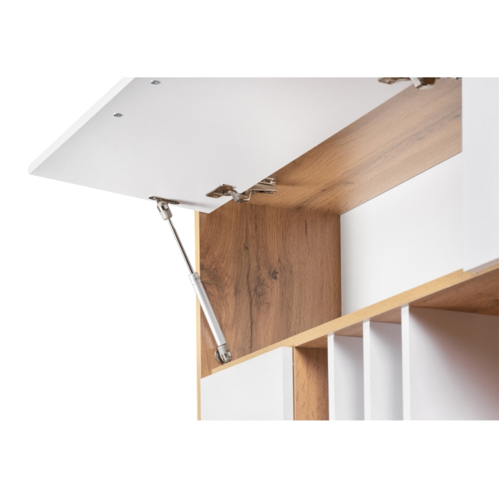 Письменный стол Лайт 03.243 150х57х180 дуб золотой (craft) / белый премиум