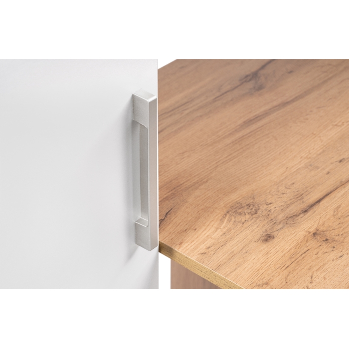 Письменный стол Лайт 03.243 150х57х180 дуб золотой (craft) / белый премиум