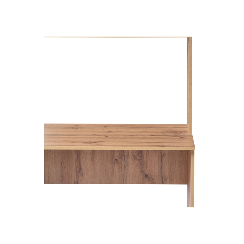 Письменный стол Лайт 03.243 150х57х180 дуб золотой (craft) / белый премиум