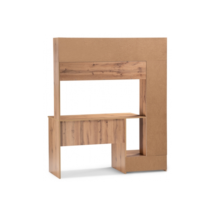 Письменный стол Лайт 03.243 150х57х180 дуб золотой (craft) / белый премиум