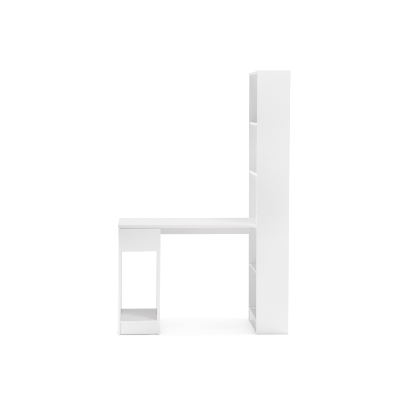 Письменный стол Лайт 10.01 115,3х58,2х179 белый гладкий 101