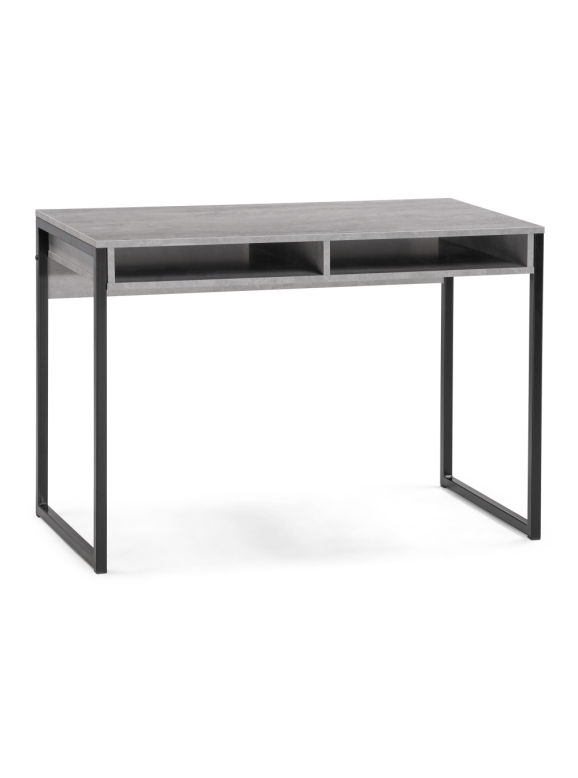 Письменный стол Леон Лофт 110х55х75 бетон / матовый черный