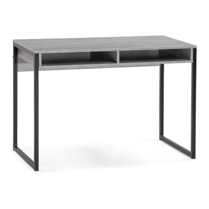 Письменный стол Леон Лофт 110х55х75 бетон / матовый черный