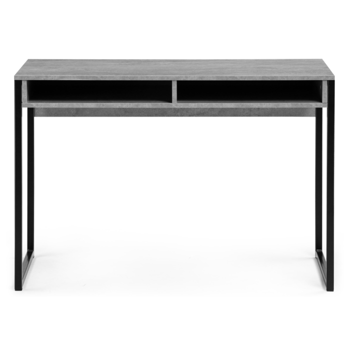 Письменный стол Леон Лофт 110х55х75 бетон / матовый черный