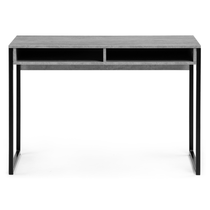 Письменный стол Леон Лофт 110х55х75 бетон / матовый черный