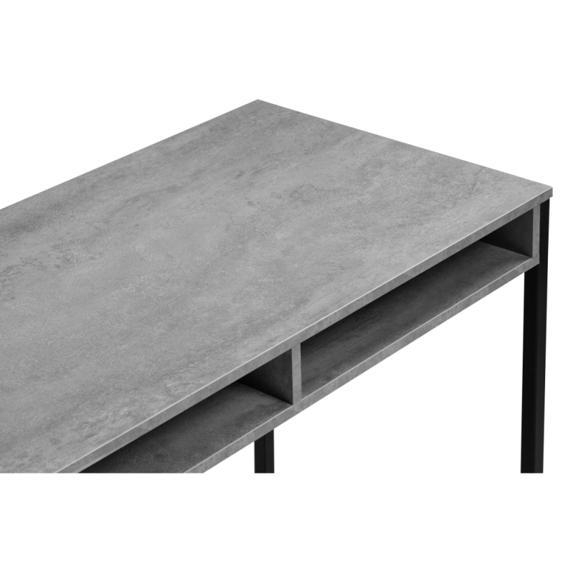 Письменный стол Леон Лофт 110х55х75 бетон / матовый черный