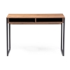 Письменный стол Леон Лофт 110х55х75 черный матовый / дуб делано темный