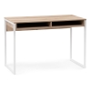 Письменный стол Леон Лофт 110х55х75 дуб делано светлый / матовый белый