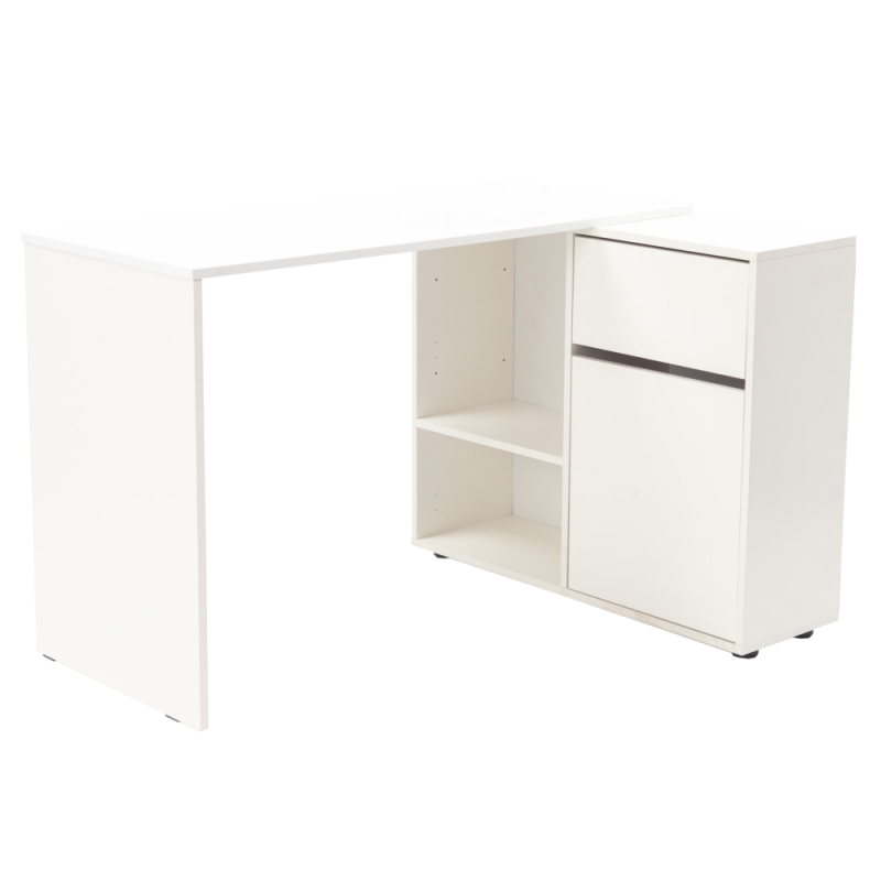 Письменный стол Мэдди с ящиками белое тиснение