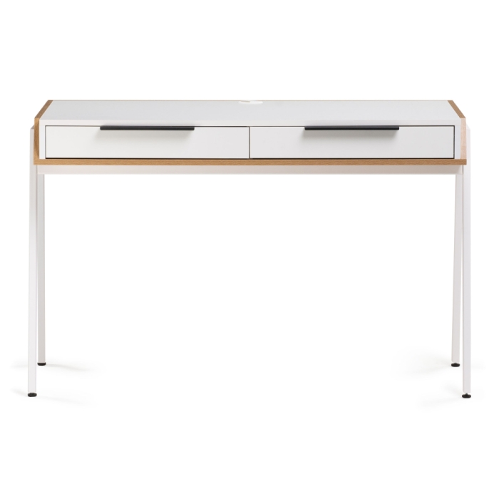 Письменный стол Рокс 116х65х77 белый / дуб вотан / белый