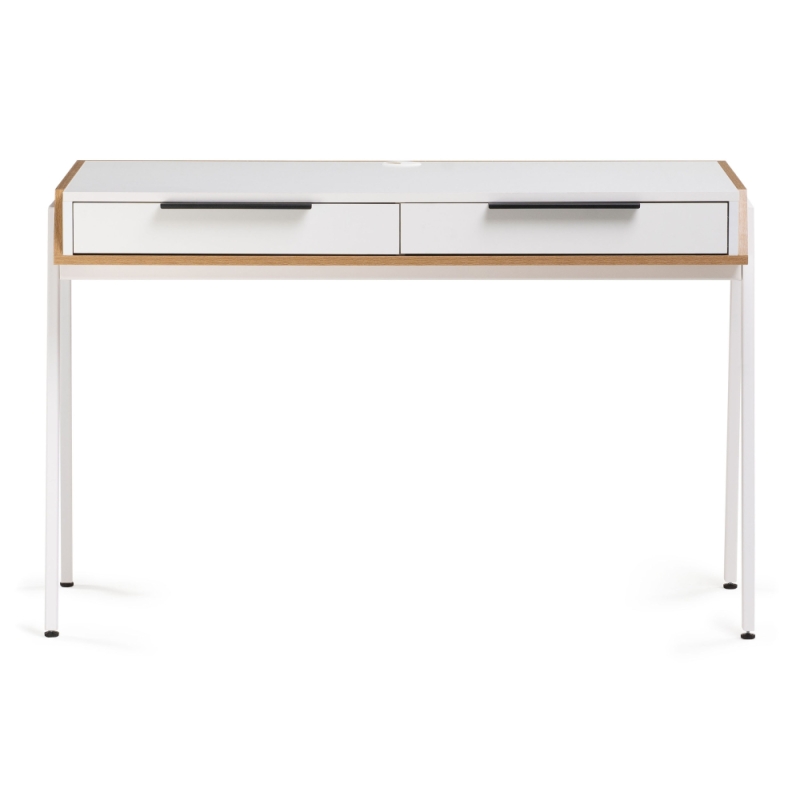 Письменный стол Рокс 116х65х77 белый / дуб вотан / белый