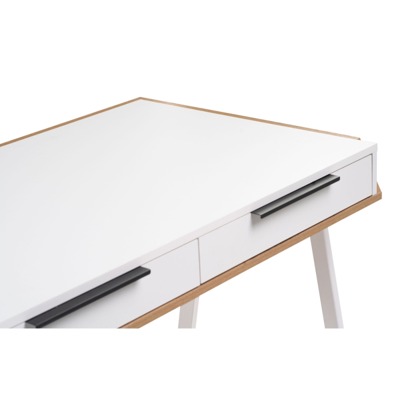 Письменный стол Рокс 116х65х77 белый / дуб вотан / белый