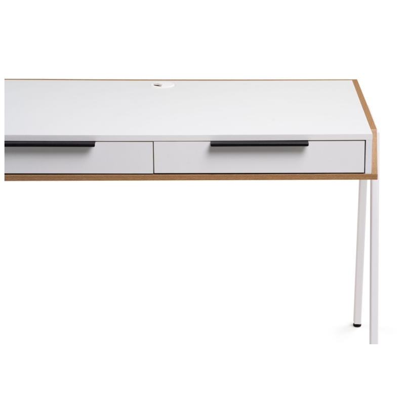 Письменный стол Рокс 116х65х77 белый / дуб вотан / белый