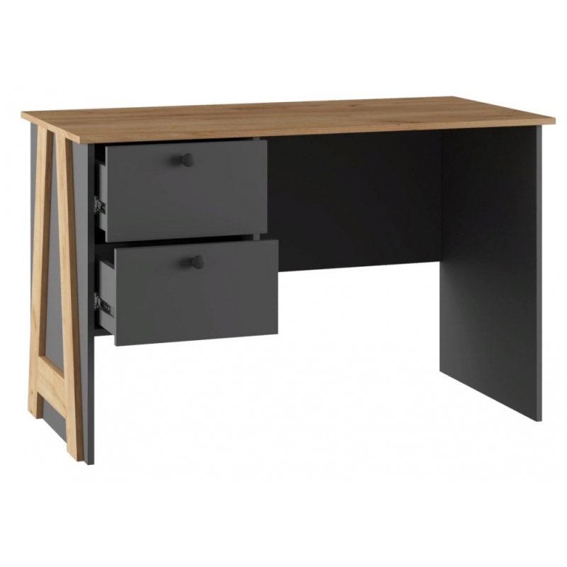 Письменный стол Теодора графит / крафт золотой