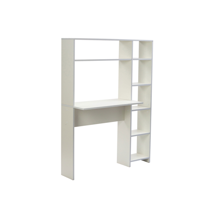 Письменный стол Тулон со стеллажом белое тиснение