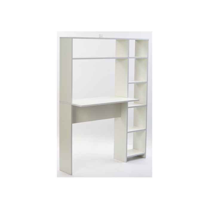 Письменный стол Тулон со стеллажом белое тиснение