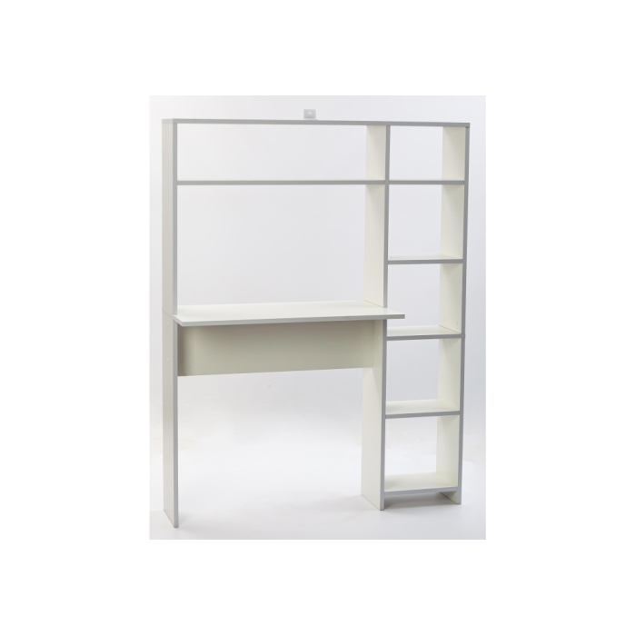 Письменный стол Тулон со стеллажом белое тиснение