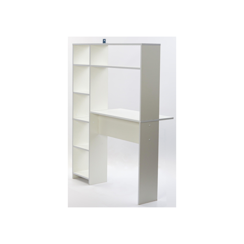 Письменный стол Тулон со стеллажом белое тиснение