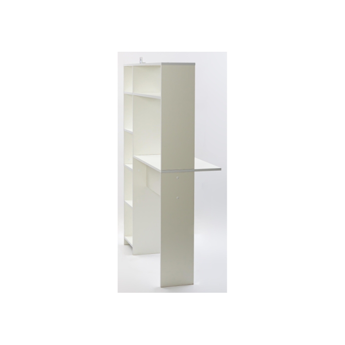 Письменный стол Тулон со стеллажом белое тиснение