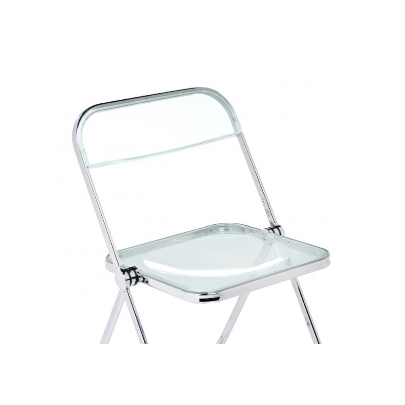 Пластиковый стул Fold складной clear gray-blue