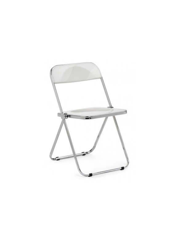Пластиковый стул Fold складной white / chrome