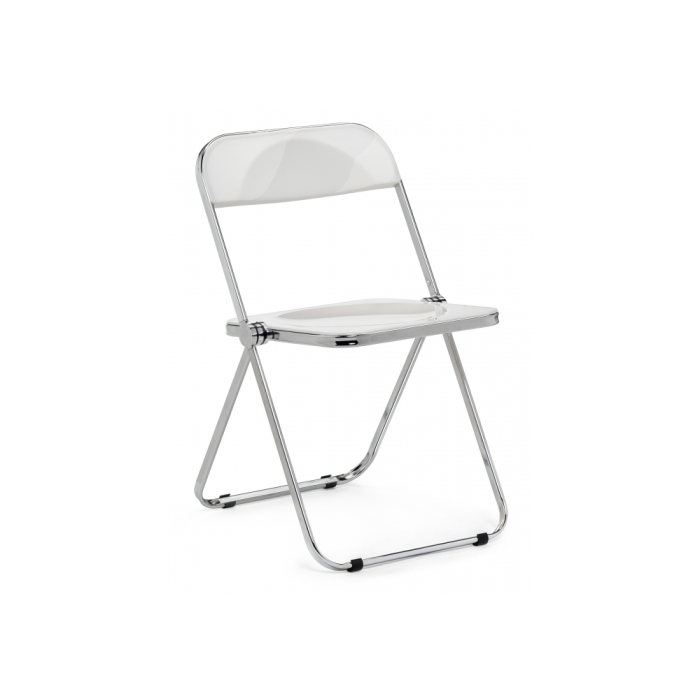 Пластиковый стул Fold складной white / chrome