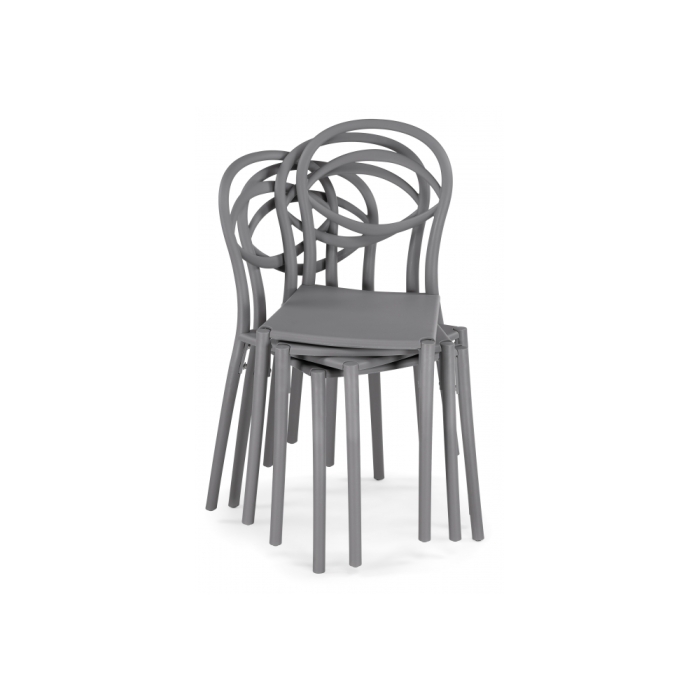 Пластиковый стул Simple gray