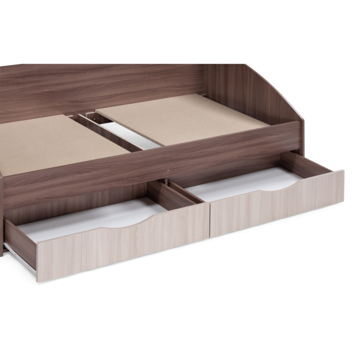 Подростковая кровать Классика шимо темный / шимо светлый