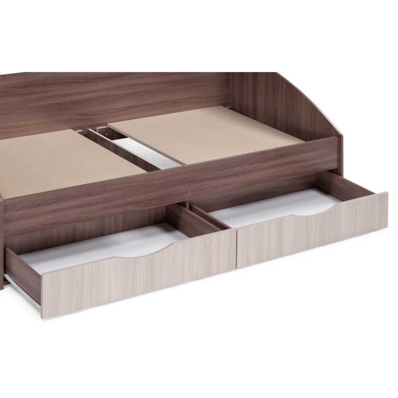 Подростковая кровать Классика шимо темный / шимо светлый