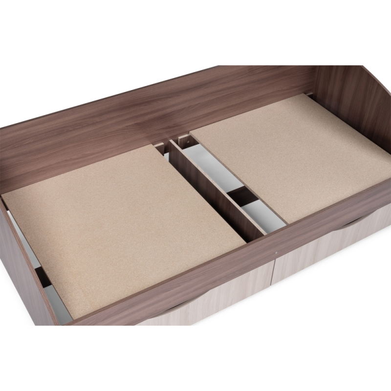 Подростковая кровать Классика шимо темный / шимо светлый