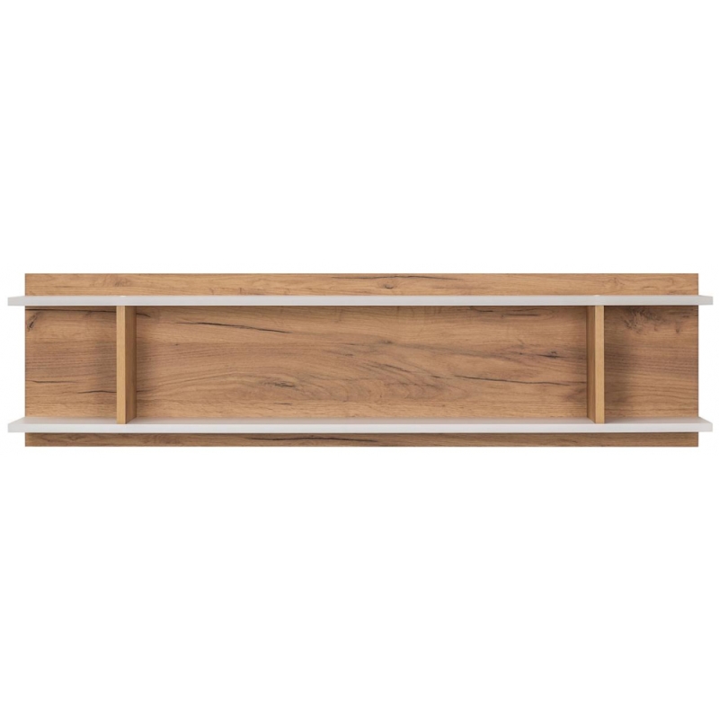 Полка Альба дуб золотой craft / белый премиум