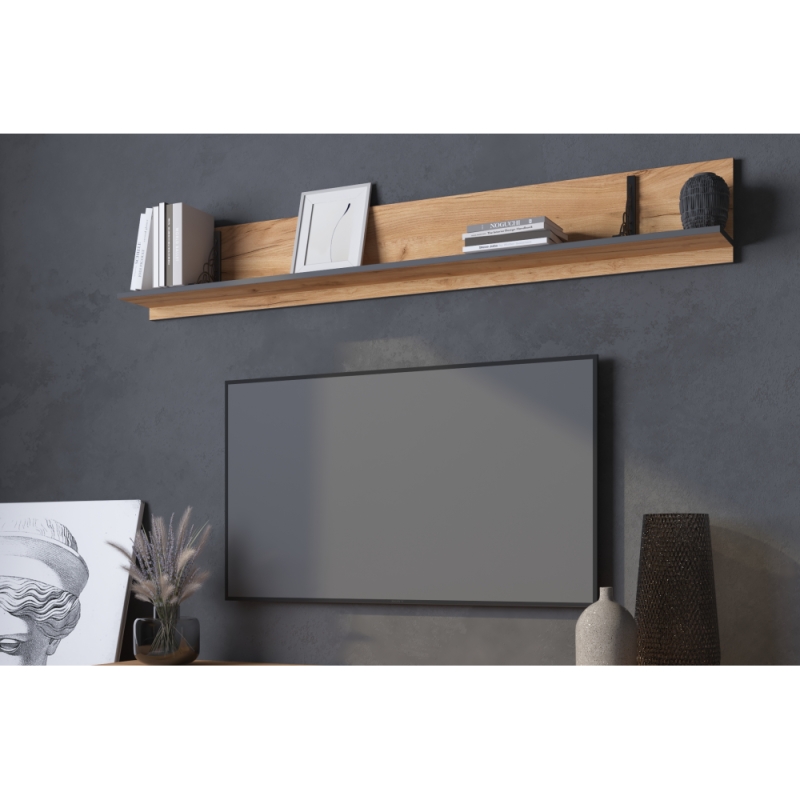 Полка Огюст Лофт дуб золотой