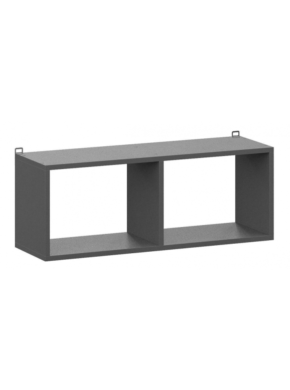 Полка Сибити книжная графит серый